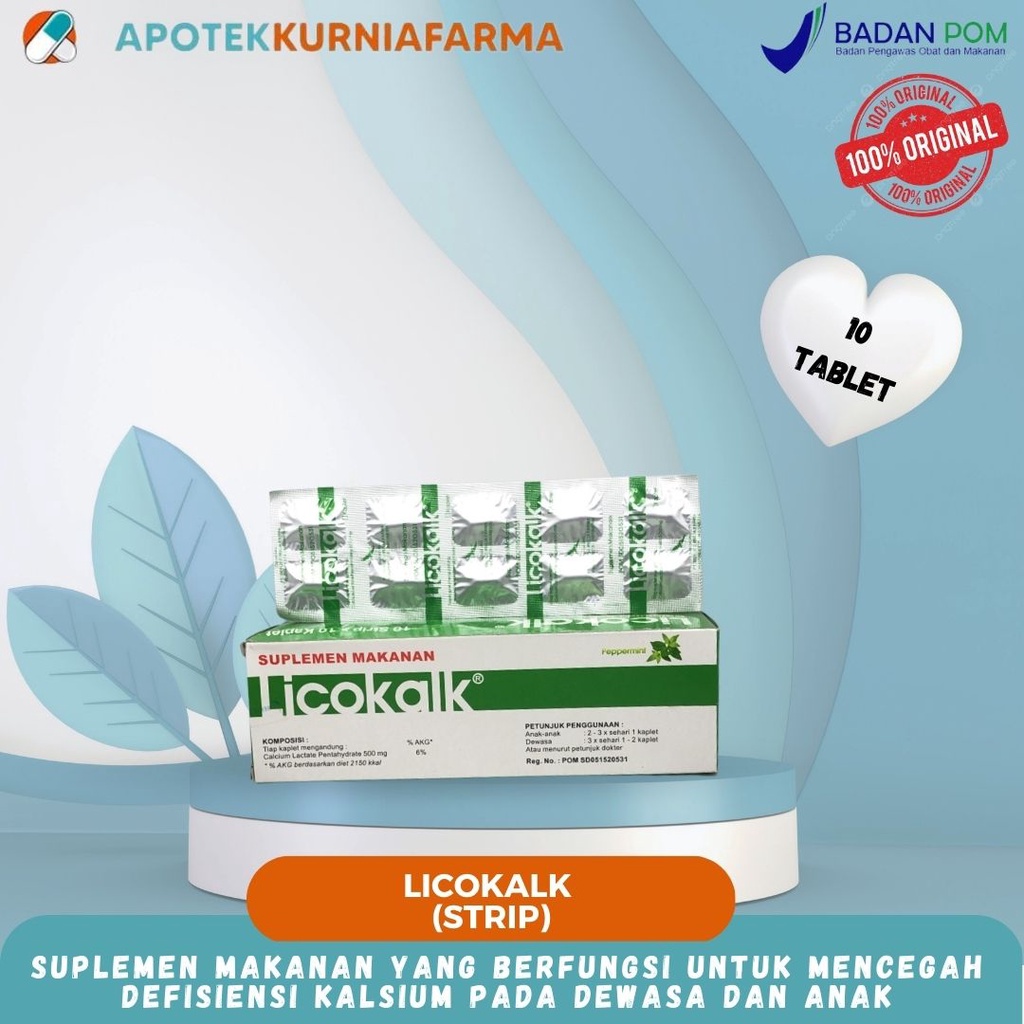 Licokalk isi 10 Tablet / Suplemen Kalsium