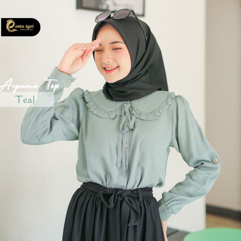 blouse wisteria & ayumi top |atasan wanita by emka hijab