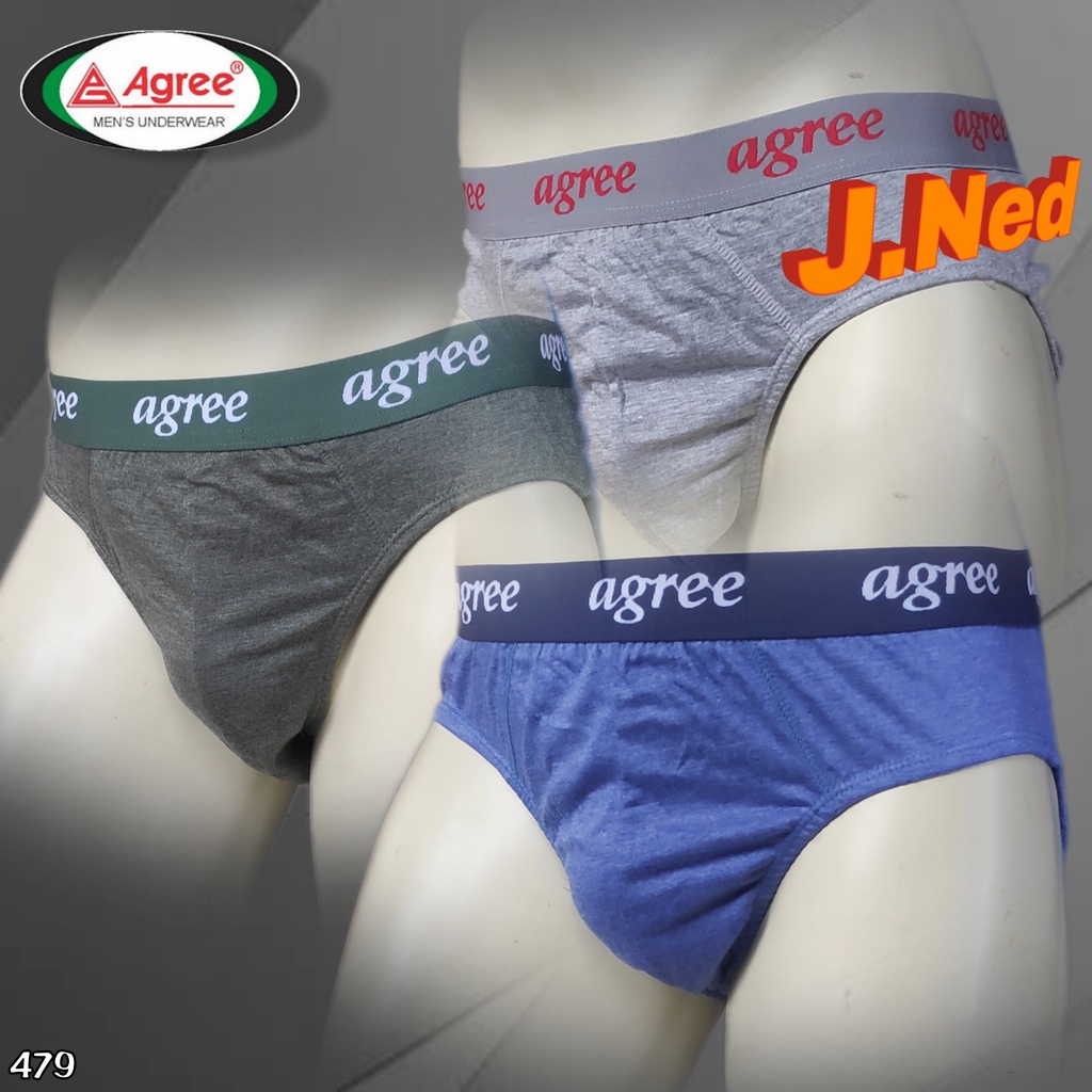 J479T Celana Dalam Pria | Cd Pria Agree Exclusive Men's Brief [Per Box Isi 3 Pcs]