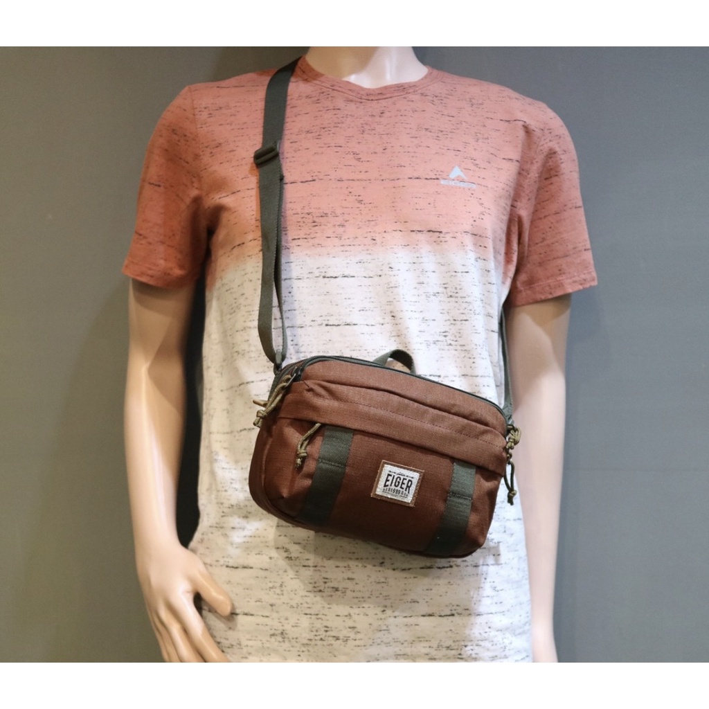 EIGER1989 TAS SELEMPANG PRIA SEAWAY POUCH LANDSCAPE - TERRACOTTA