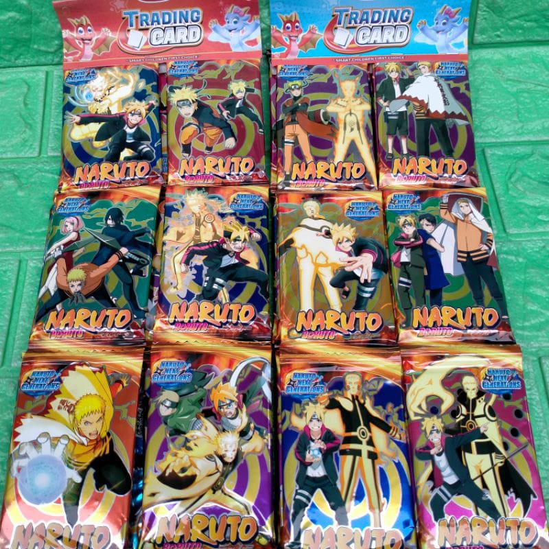 1 LUSIN MAINAN KARTU GBK NARUTO VS BORUTO ISI 12 BUNGKUS TRADING CARD KERTAS GUNTING BATU KARAKTER N