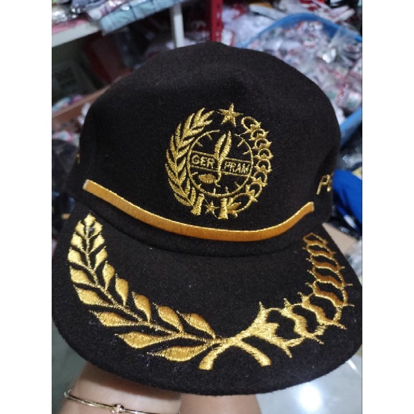 TOPI PEMBINA PRAMUKA Bahan : LAKEN ( BORDIR )