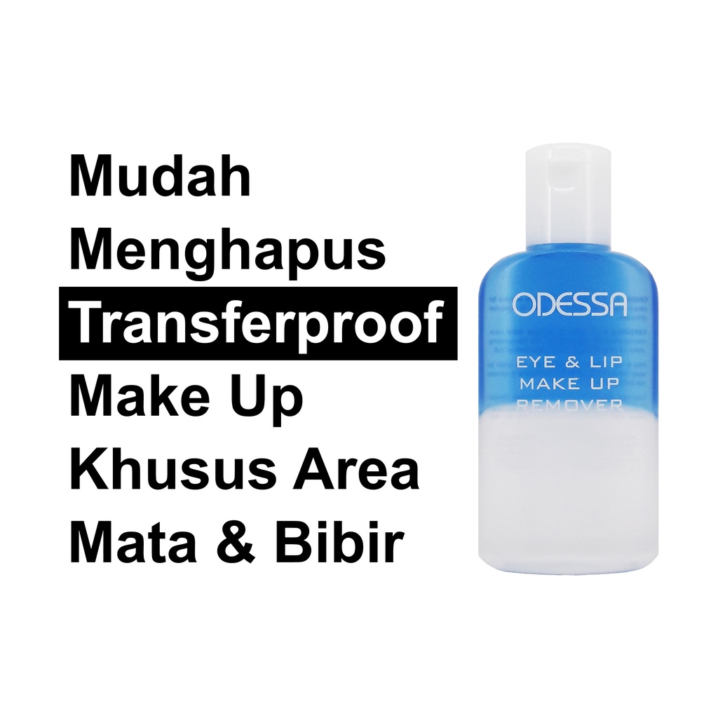 Odessa Transferproof Make Up Remover for Eye &amp; Lip 60ml Hapus Make Up Transfer Proof Lip Matte Cream Mascara Eyeliner Waterproof Penghapus Pembersih. ✰ ascocobeauty ✰