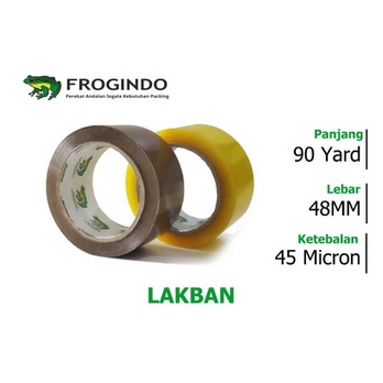 

LAKBAN BENING/COKLAT FROGINDO 48mm x 90 Yard