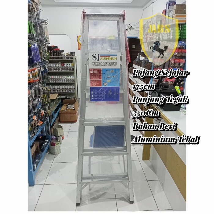 "'''] TANGGA LIPAT SJ ALUMINIUM 175CM / TANGGA LIPAT TEGAK 350 CM ALUMINIUM