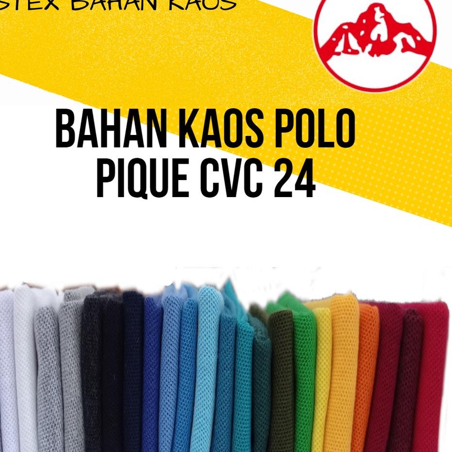 ☇ Pique/Lacoste CVC 24s per KG | Bahan Kain Kaos Polo /Kaos Krah ♣