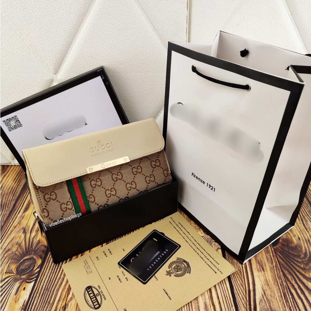 Dompet GU**I PLAT BESI PREMIUM BAHAN KANVAS TEBEL FREE BOX + PAPERBAG - DOMPET PANJANG 1 REST FULL EMBOSS - DOMPET TUTUP Gc BENDERA FREE BOX + PAPERBAG - Dompet Panjang Resleting 1 Model Tutup nagitabags 0562