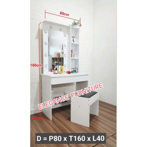 Meja Rias Lampu Tinggi MUA dengan 3 Varian Lampu Pekanbaru saja