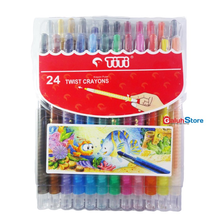

Crayon Titi Crayon Oil Pastel Putar 24 Warna
