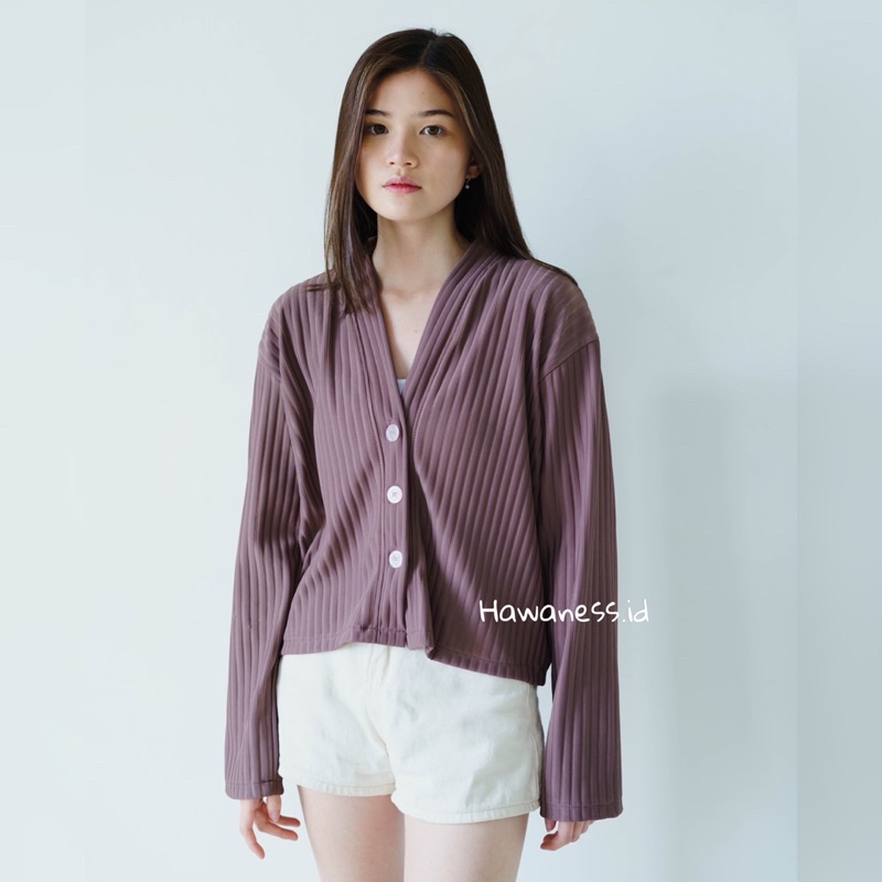 VS-Crop Cardigan Bahan Knit Premium / Outer Top Knitwear