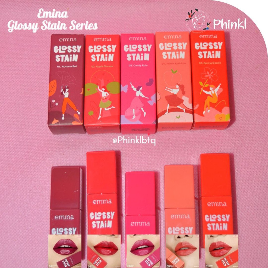 `ღ´ PHINKL `ღ´ ╰☆☆ 𝔢мιℕά ☆☆╮ emina beauty kosmetik glossy stain liptint lip tint ombre lipstick wattery