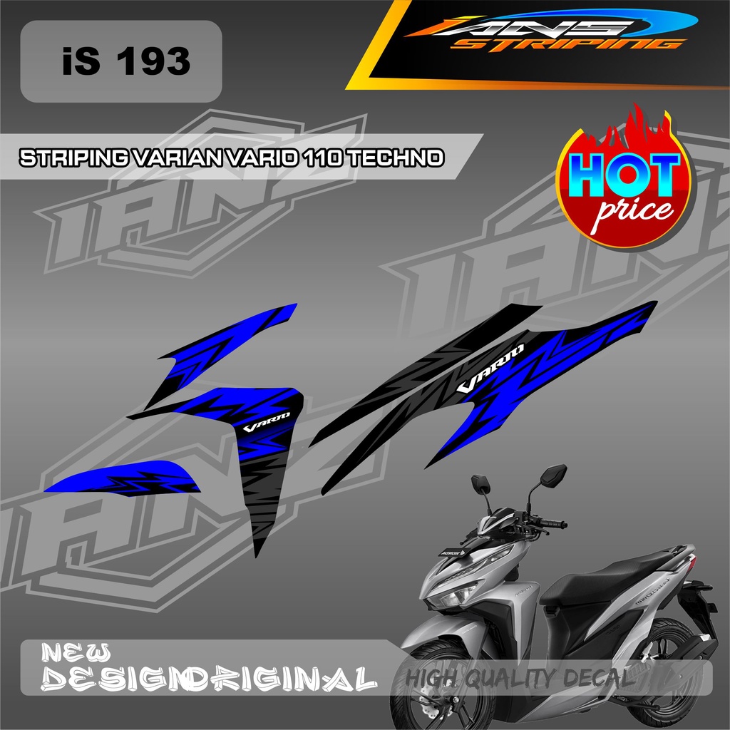 STIKER STRIPING LIST BODY VARIO 110 / 125 VARIAN CUSTOM WARNA / DECAL VARIO TECHNO / STIKER KERETA HONDA VARIO IS193