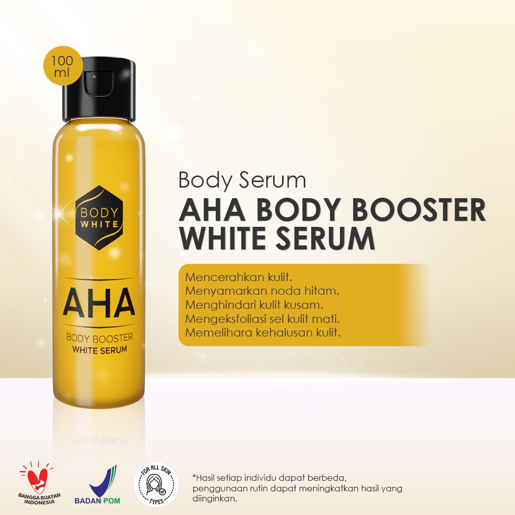 ⭐️ Jendela Kosmetik ⭐️ Body White AHA Body Booster White Serum 30ml &amp; 100ml / AHA Serum Body / Aha Body Serum