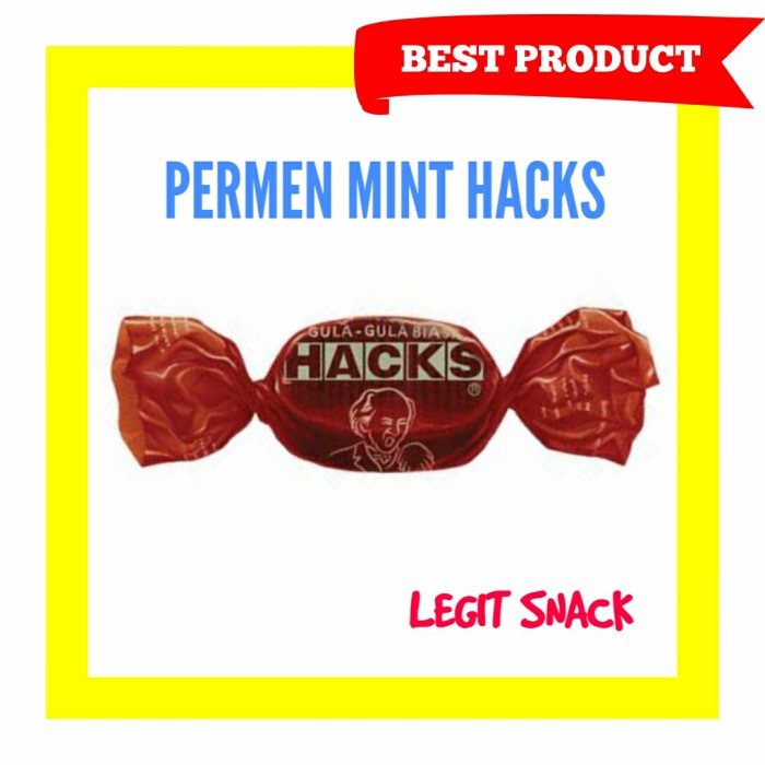 

PERMEN HACKS 100 PCS / HACK MINT CANDY PERMEN PELEGA TENGGOROKAN ASLI