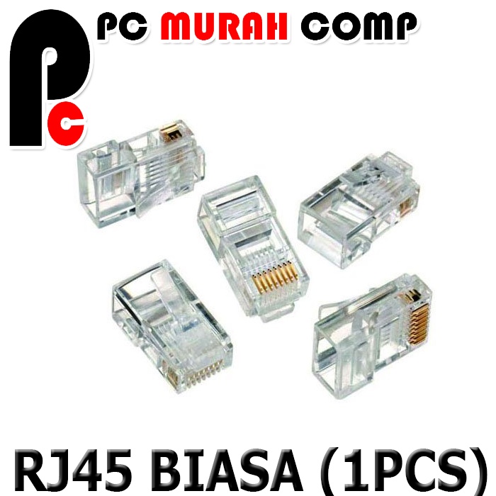 Connector Konektor RJ45 RJ 45 UTP FTP CRIMPING CAT 5 CAT 5E Plat Biasa High Quality