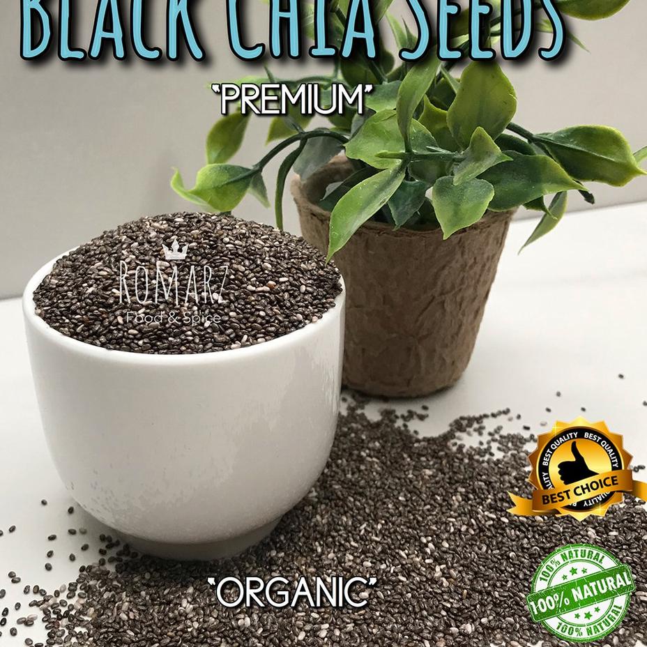 

➣ ORGANIC BLACK CHIA SEEDS PREMIUM 500 gr | Organic Chia Seed 500gr ۞