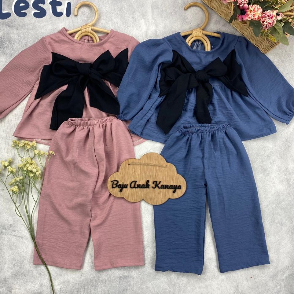 ✬ 1-4TH SETELAN ANAK LESTI ONE SET ANAK PEREMPUAN CRINKLE ✩