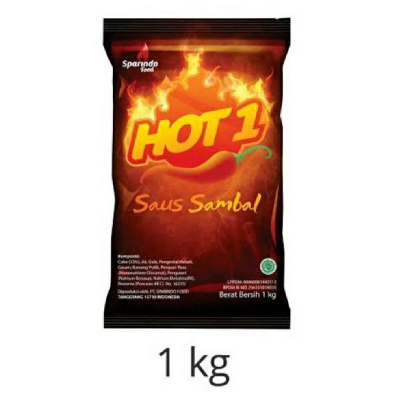 

Saus sambal Hot 1 / Saus hot one / Sambal hot one 1kg SG