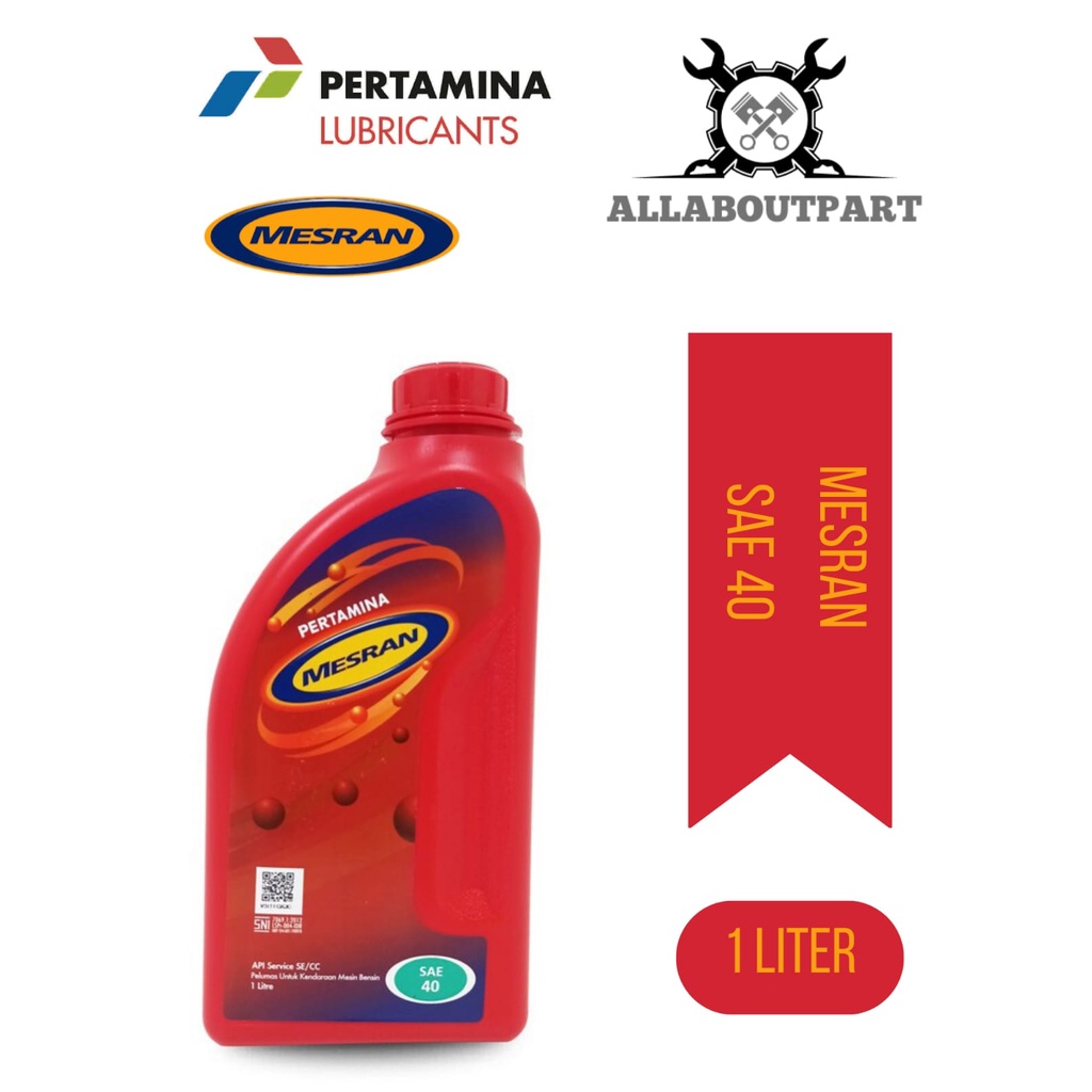 Oli Mesran SAE 40 1 Liter (1000ml) - Oli Pertamina | Oli Motor / Oli Mobil / Oli Diesel / Pelumas Me