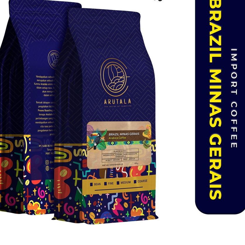 

۞ ARUTALA Kopi Brazil Minas Gerais Arabika 200 gram ➷