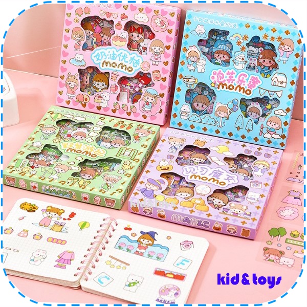 

100 pcs Stiker Anti Air Sticker waterproof Dekorasi Stiker Kartun Korea Stiker Handbook Scrapbook DIY Viral Stiker Handphone