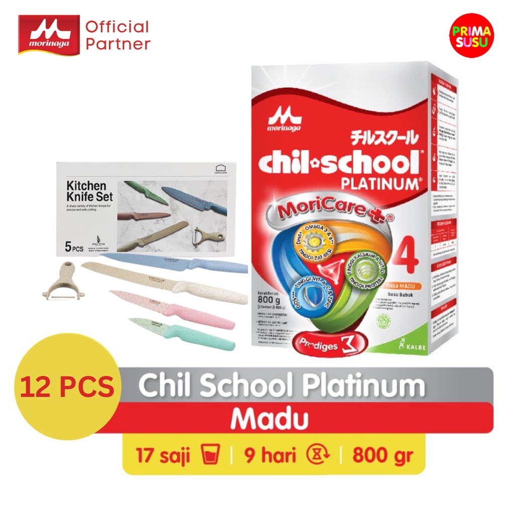 Chil School 4 Platinum 800 Gr (12 BOX) FREE Knife Set