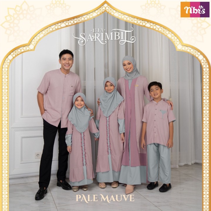 Sarimbit Nibras IFFA Pale Mauve Terbaru / Fashion Muslim Gamis Koko Sarimbit Couple Nibras Terbaru 2023