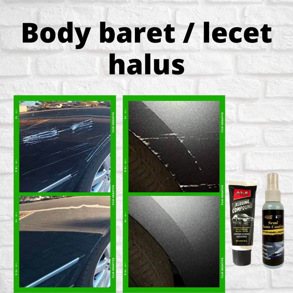 Rubbing compound Penghilang baret goresan lecet body motor mobil / kompon rubing compon dempul bodi semua warna glossy