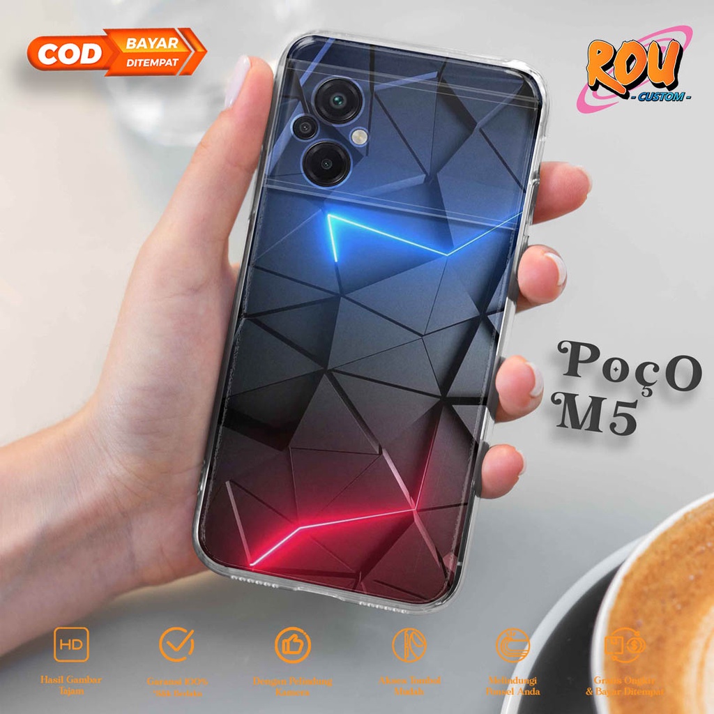 Case POCO M5 M5 PRO M5S M3 M3 PRO 5G Rou Custom [ ABSTRAK ] Casing Hp Aesthetic Kesing Hp Karakter A