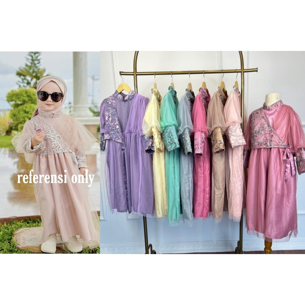 PCS MAXY HAVVA KID MS 3 UKURAN S M L FASHION PAKAIAN ANAK PEREMPUAN DRESS GAMIS MAXI