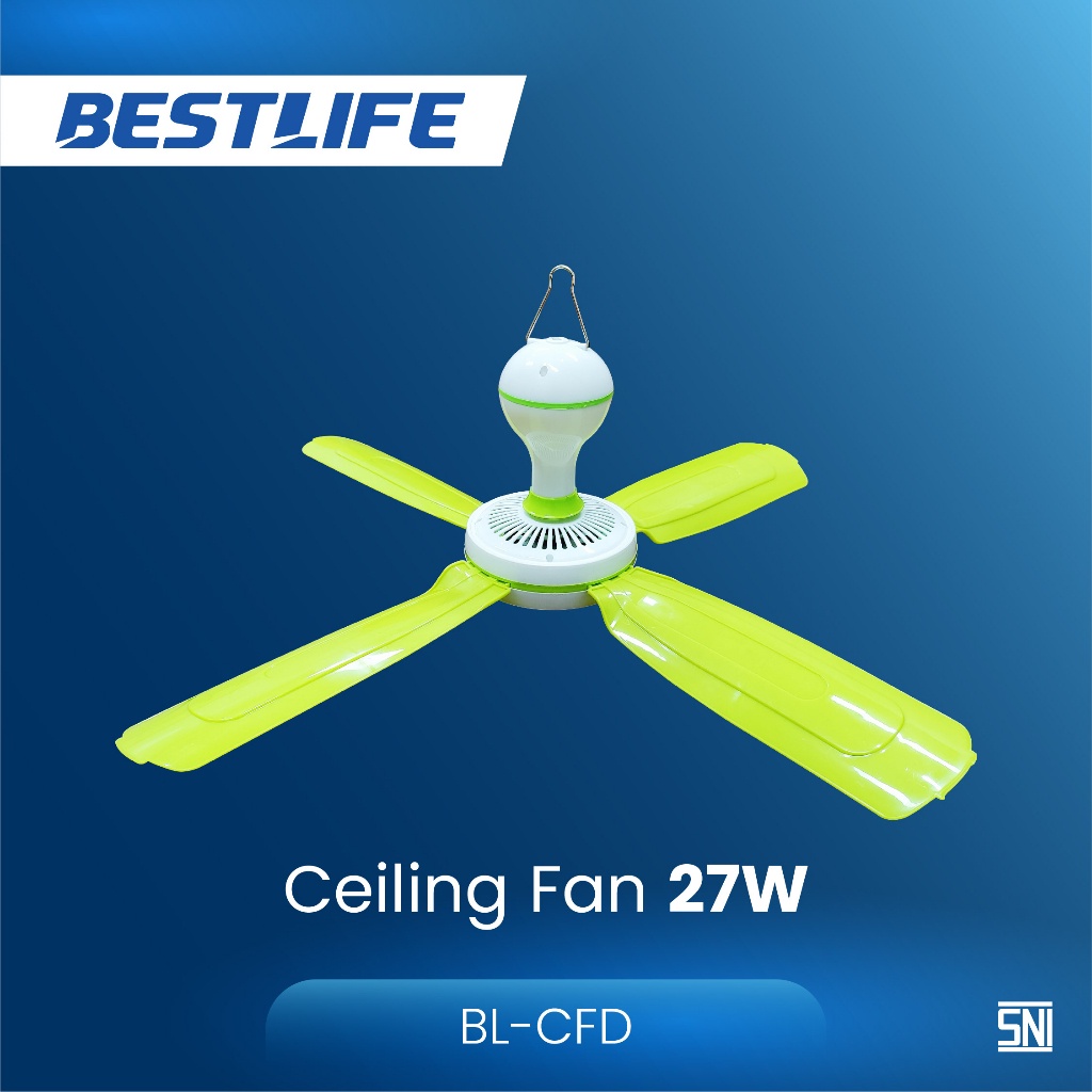 KIPAS ANGIN GANTUNG 27 WATT BESTLIFE CEILING FAN KIPAS GANTUNG 27 WATT KIPS ANGIN 4 BALING