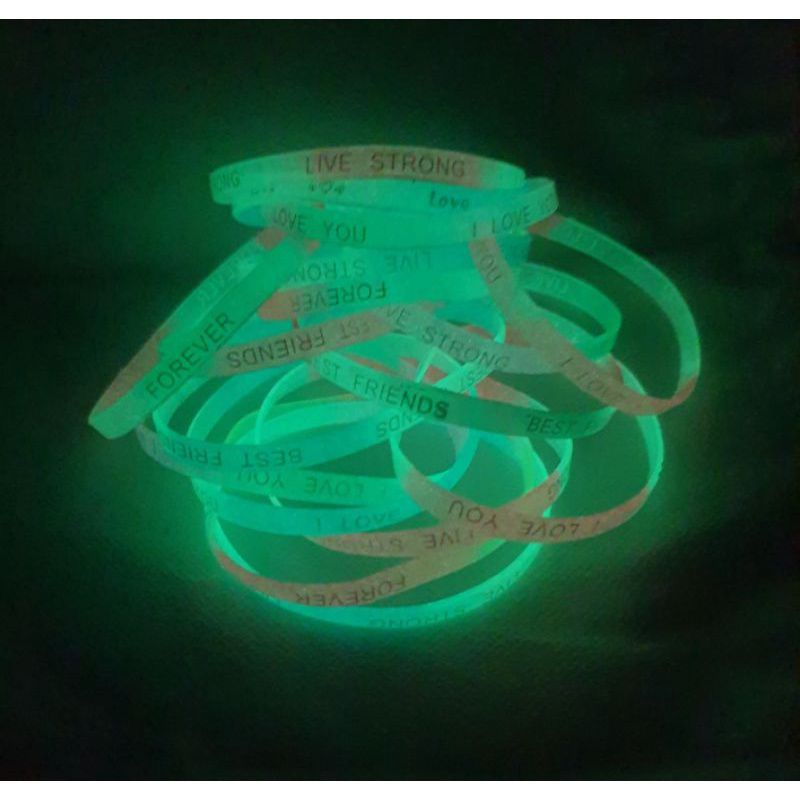 GELANG KARET GLOW IN THE DARK SILICCON (BEPINK OFFICIAL)