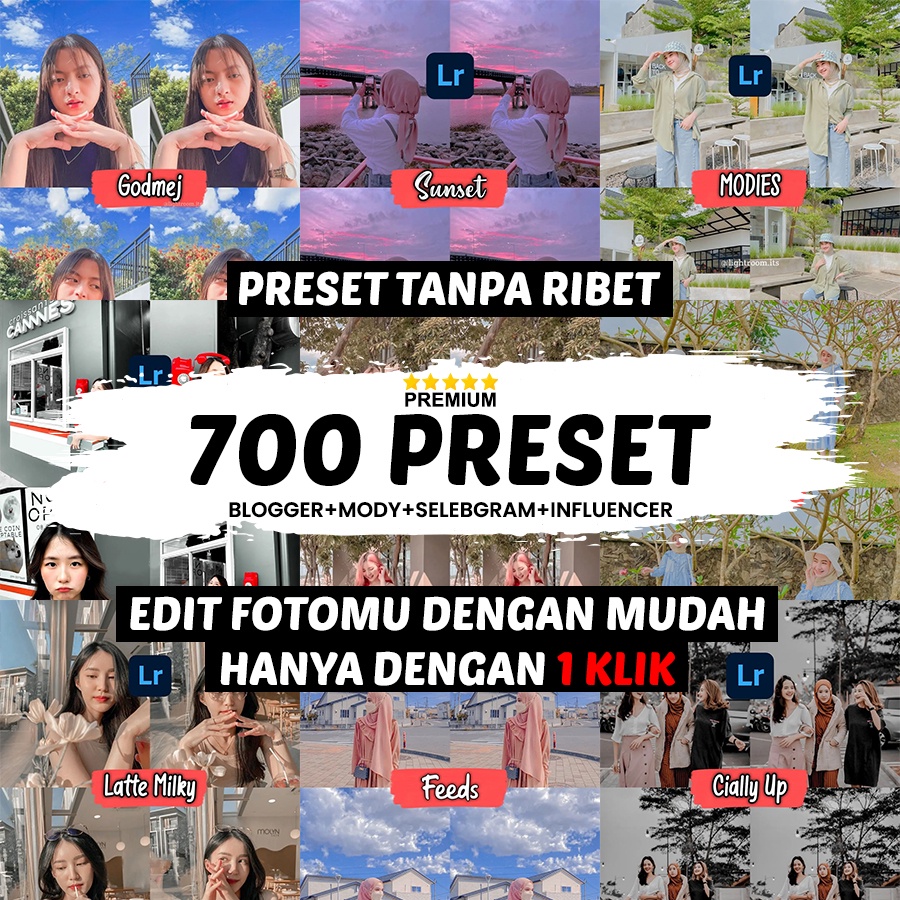 700 PRESET LIGHTROOM PREMIUM - PRESET LIGHTROOM MOBILE - PAKET PRESET MURAH - 700 PRESET LIGHTROOM -