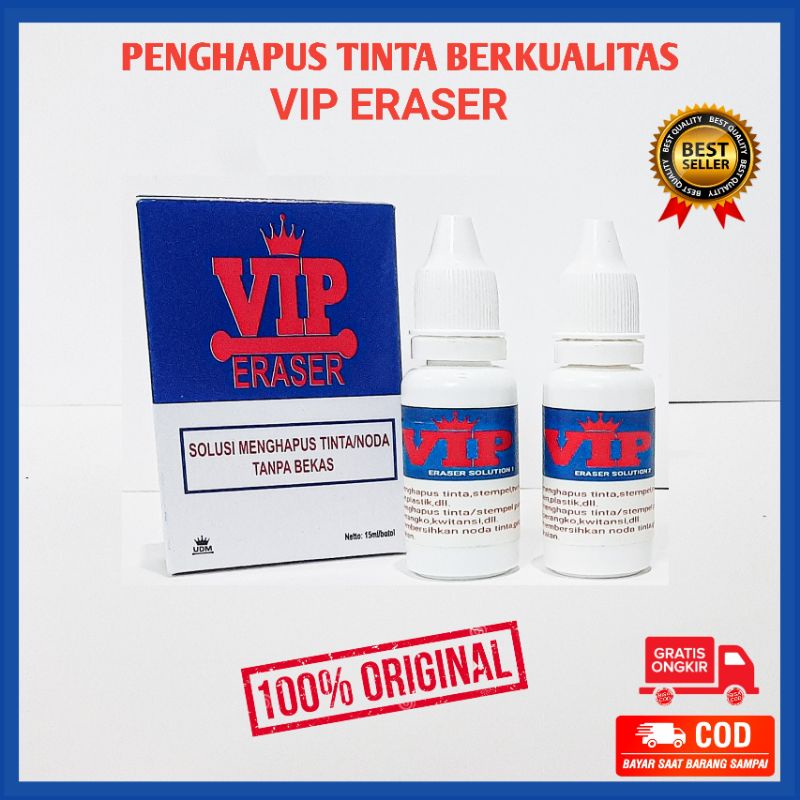 

Penghapus Tinta Stempel, Pembersih tinta Berkualitas Super ampuh (VIP ERASER)