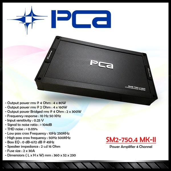 Terlaris Power Amplifier 4 Channel Pca Sm2-750.4 Mkii High End Quality Original
