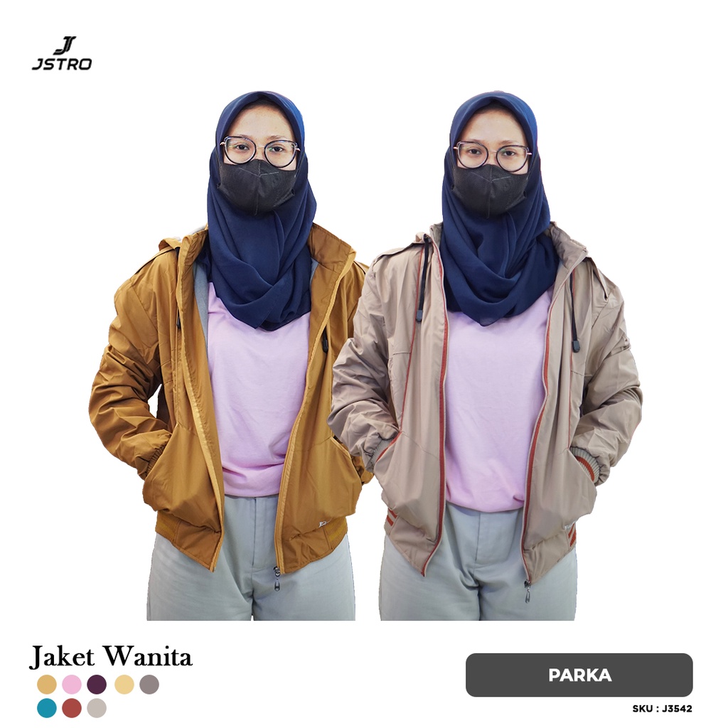 Jstro Jaket Parka Cew Topi Lepas