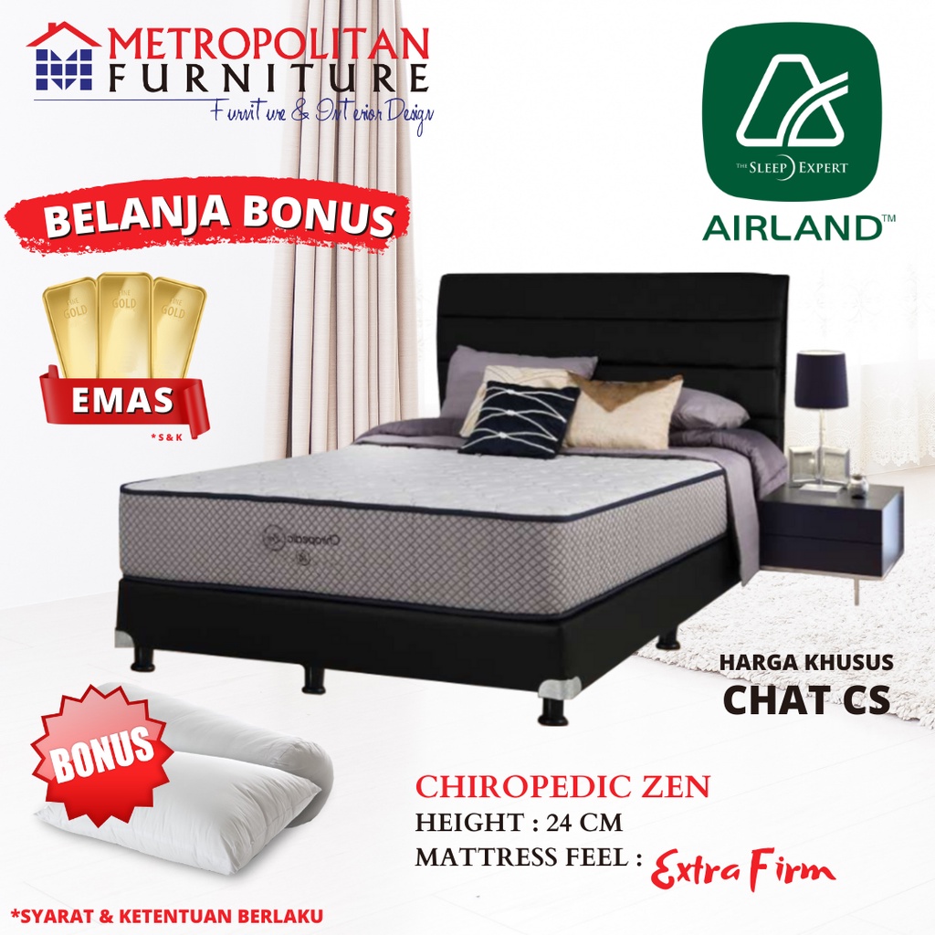 Kasur Springbed Airland Chiropedic Zen Spring bed matras