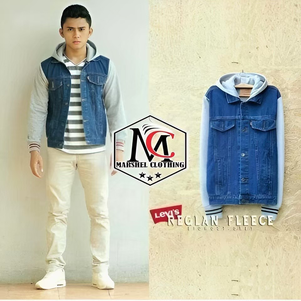 RCL - Jaket Jeans Hoodie Biowash Kombinasi Hitam Jaket Boy Pria Jaket Jeans Boy Jaket Levi Hoodie Pria Boy / Jaket Denim Hoodie Boy / Jaket Jeans Hoodie Boy Pria / Jaket Jeans Denim Boy Double Sleeting / Jaket Jeans Resleting Denim Boy Anak Jalanan