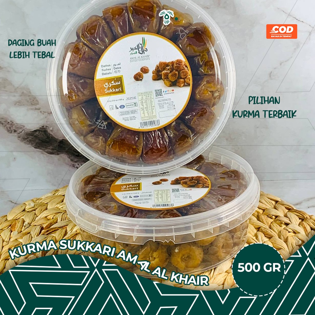 KURMA SUKARI PREMIUM AMAL AL KHAIR ORIGINAL KEMASAN 1kg/500gr