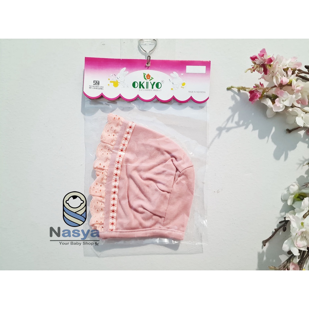 [B-056] Topi Bayi Perempuan renda Lucu - okiyo