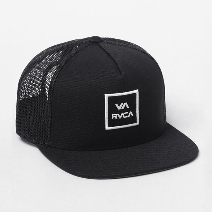 Topi RVCA VA ALL THE WAY TRUCKER Cap Hat Yupoong Black ORIGINAL