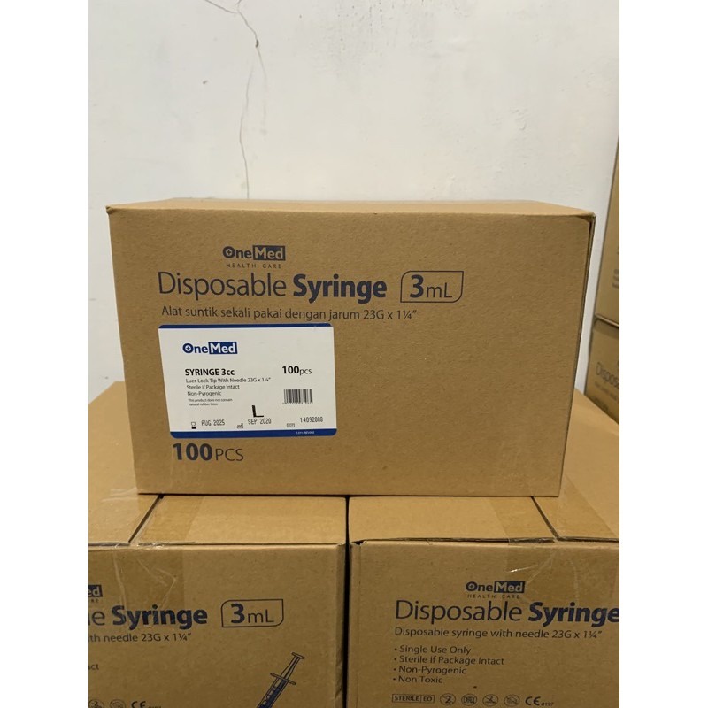Spuit 3cc Onemed 22G / 3ml Onemed Box