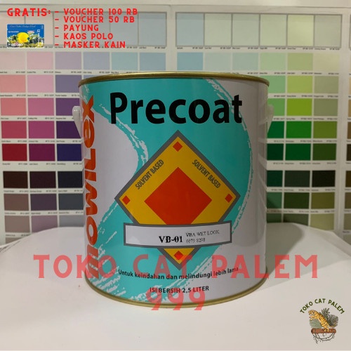 Varnish Batu Alam Precoat Mowilex (VBA) Gloss Kemasan 2,5 L Galon