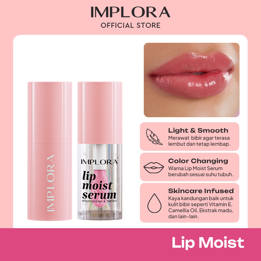 IMPLORA Lip Moist Series | Essence | Serum | Lip Oil | Perawatan Bibir | BPOM