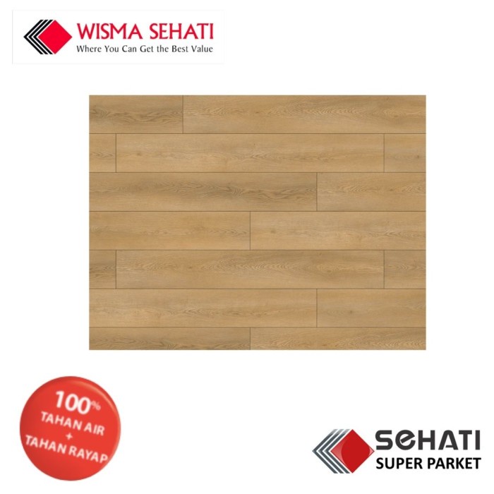 Floor Sehati Super Parket Premium Flooring Lantai Spc Louisiana Oak Brown