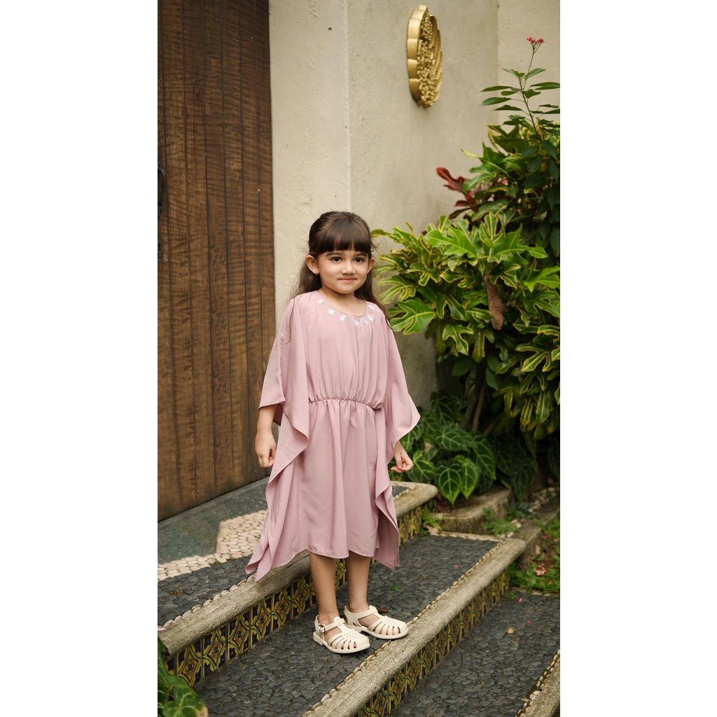[RAMADHAN CLEARANCE SALE] Nice Kids - Flower Kaftan Dress Bunga Terusan Anak Perempuan (Pakaian Muslim Anak 1-4 Tahun)