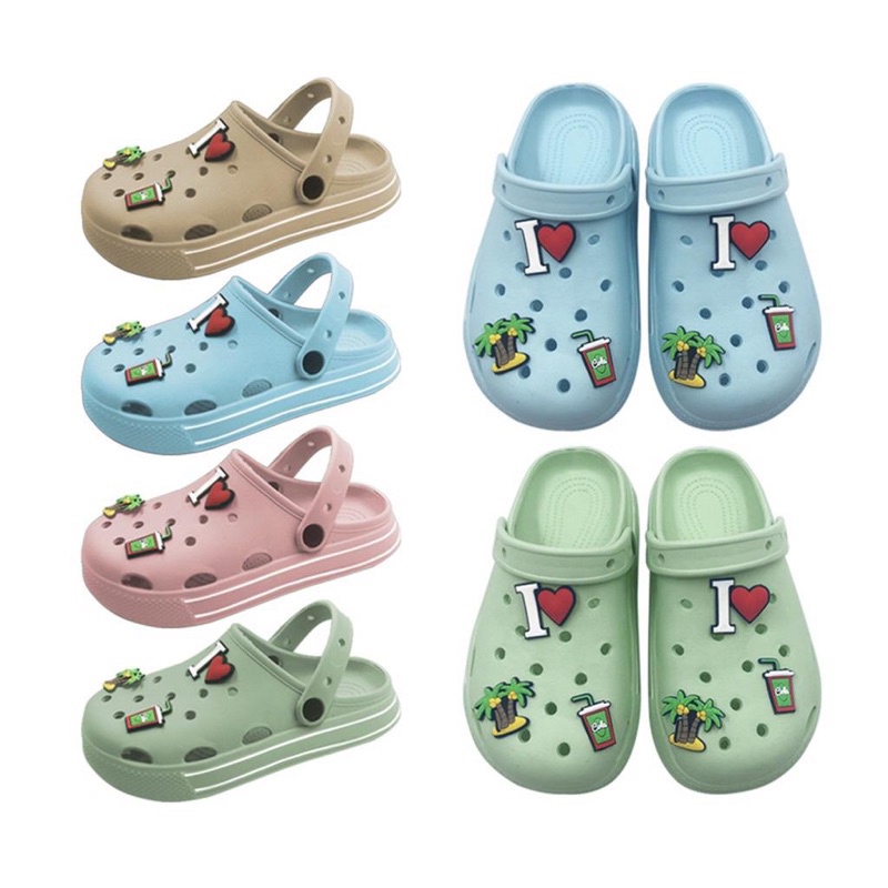 Sandal Baim Import anak terbaru Sendal kodok crocks trendy Selop bakpau jibbitz Sandal perempuan nyaman ringan anti slip PROMO MITRA