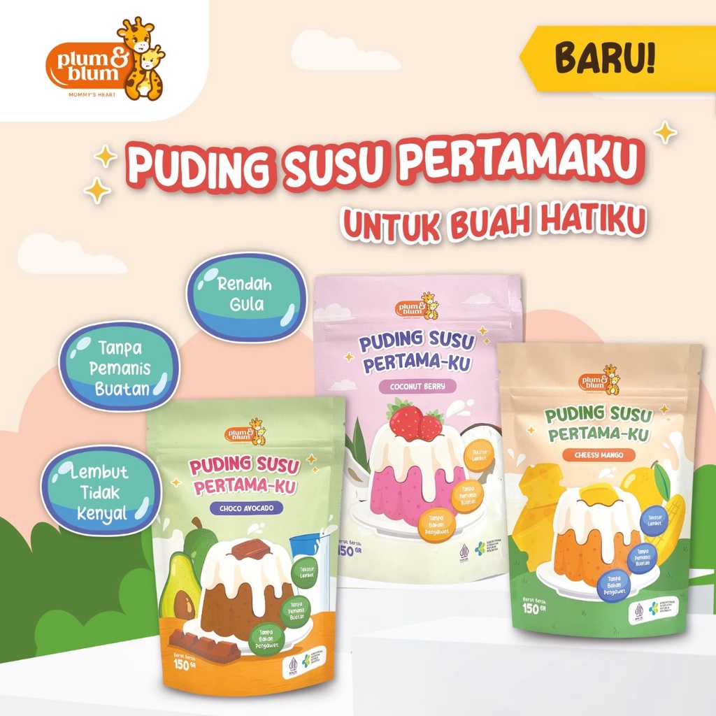 PLUM AND BLUM Silky Puding 100 gr snack bayi / Cemilan Anak / Puding 8mo+