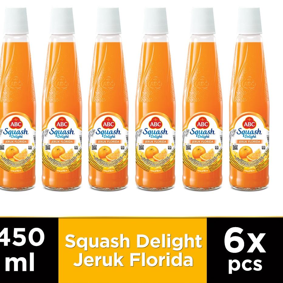 

♔ ABC Sirup Squash Delight Jeruk Florida 460 ml - Multi Pack 6 pcs ♤