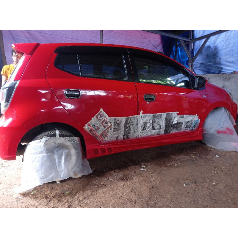 bodykit samping side skirt ayla agya model bomer
